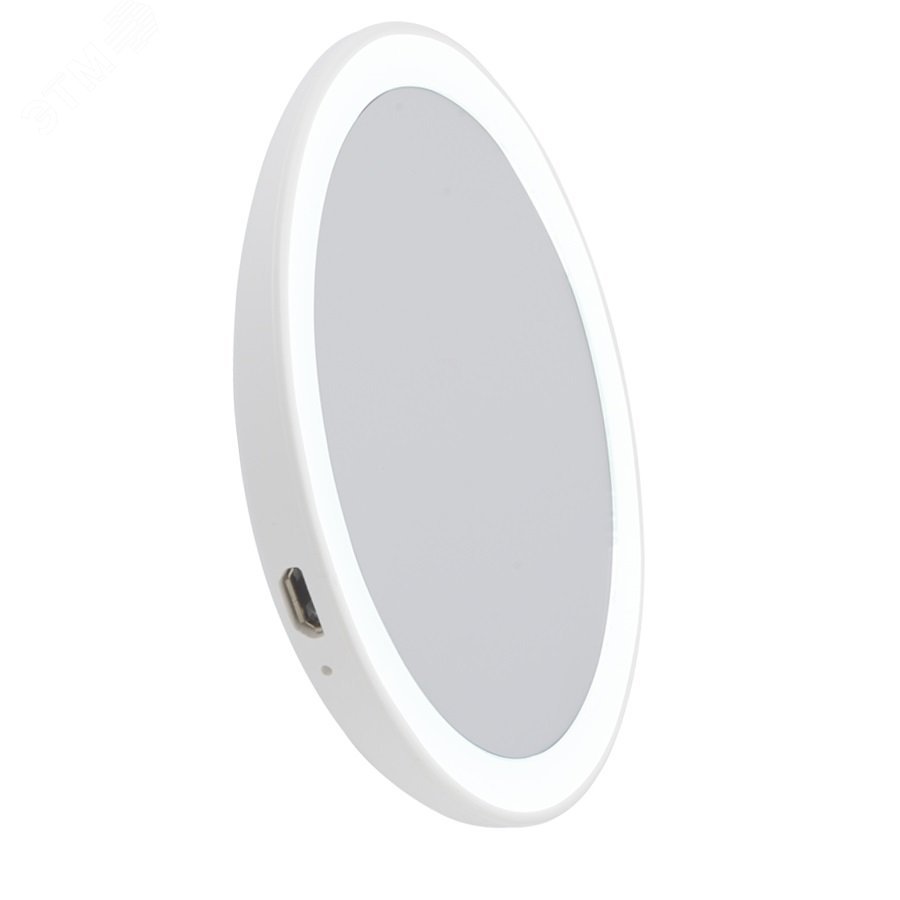 Зеркало карманное ULK-F73 SW/DIM/RECH WHITE с подсветкой с диммером Серия Backstage Аккумулятор Li-I