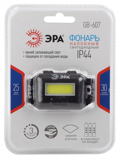 Фонарик кемпинговый на батарейках 3хААА, влагозащищённый, 3 режима GB-607 ЭРА (Б0039620)