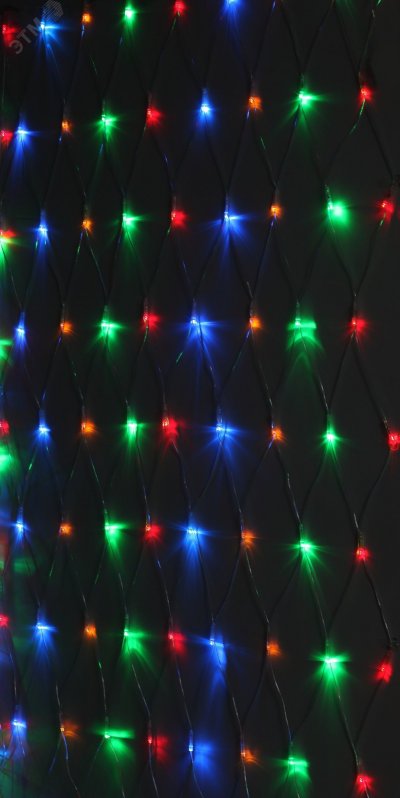 Гирлянда LED Сеть 1,8 м*1,5 м ENIS-01M мультиколор, мультирежим, 220V, IP20 (60/540) ЭРА (Б0041901)