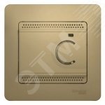 GLOSSA Термостат электронный теплого пола с датчиком в сборе 10A титан (GSL000438)