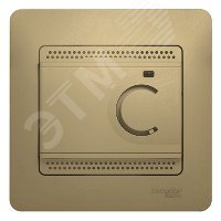 GLOSSA Термостат электронный теплого пола с датчиком в сборе 10A титан (GSL000438)