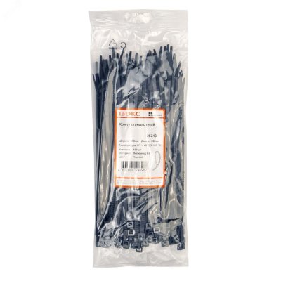 Хомут P6.6 стандартный, черный 4,8x250 (25316SR)