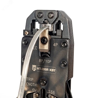 HT-200R Кримпер многофункциональный с 3 встроенными модулями для обжима RJ-45, RJ-12, RJ-11