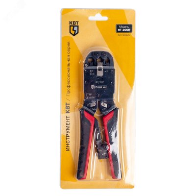HT-200R Кримпер многофункциональный с 3 встроенными модулями для обжима RJ-45, RJ-12, RJ-11