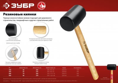 Киянка черная резиновая 450 г