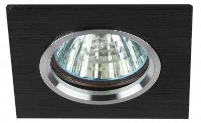 KL57 SL/BK Точечные светильники ЭРА литой  ''алюминевый '' MR16,12V/220V, 50W  серебро/черный'' (Б00