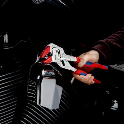 Клещи переставныеавные - гаечный ключ 52 мм (2) L-250 мм Cr-V хромированные 2-компонентнKN-8605250SB