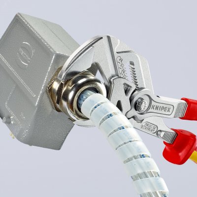 Клещи переставныеавные - гаечный ключ VDE 1000V 52 мм (2) L-250 мм диэлектрические Cr-V хромированны