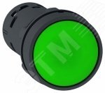 Кнопка зеленая с фиксацией 22мм но+нз