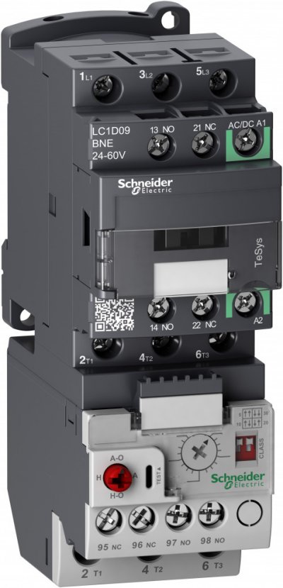 Контактор D 3P AC3 440В 12A катушка управления 48-130В AC/DC зажим под винт (LC1D12EHE)