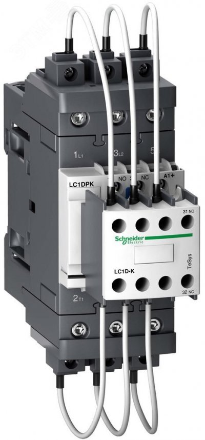 Контактор для коммутации конденсаторов 220В 50Гц 30кВАр (LC1DPKM7)