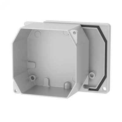 Коробка ответвительная 90х90х53мм IP66 RAL9006 алюминиевая