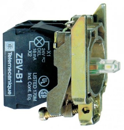 Корпус кнопки 22мм 120В с подсветкойZB4BW0G41