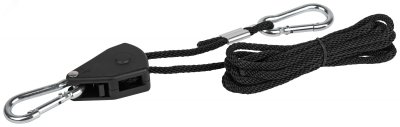 Кронштейн для фитоламп и фитосветильников FITO-rope телескопический подвес 2 м с карабином