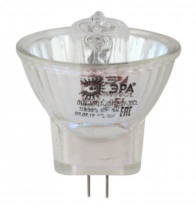 Лампа GU4-MR11-50W-12V-30CL (галоген, софит, 50Вт,нейтр, GU4) ЭРА