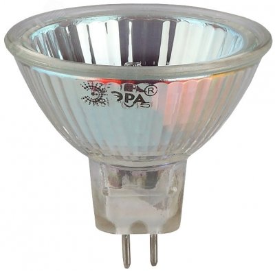 Лампа накаливания галогенная GU5.3-JCDR (MR16) -50W-230V-CL (галоген, софит, 50Вт, нейтр, GU5.3) ЭРА
