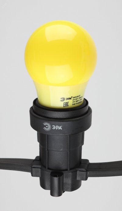 Лампа светодиодная для Белт-Лайт диод. груша желт., 13SMD, 3W, E27  ERAYL50-E27 ЭРА LED A50-3W-E27 Э