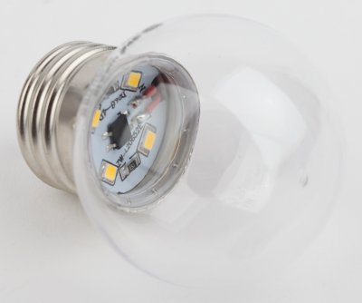 Лампа светодиодная для Белт-Лайт  диод. шар, прозр., 4SMD, 1W, E27 ERAWL45-E27 ЭРА LED P45-1W-Е27 ЭР