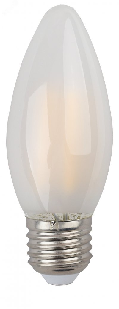 Лампа светодиодная F-LED B35-7W-840-E27 frost  (филамент, свеча мат, 7Вт, нейтр, E27) (10/100/5000)