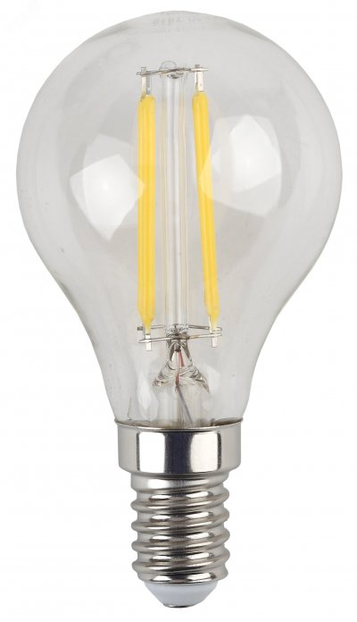 Лампа светодиодная F-LED P45-9w-840-E14  (филамент, шар, 9Вт, нейтр, E14) (10/100/4000) ЭРА (Б004702