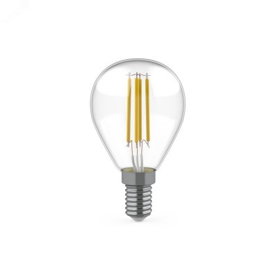 Лампа светодиодная филаментная LED 5.5 Вт 530 Лм 4100К E14 шар P45 белая промоупаковка (3 лампы в уп