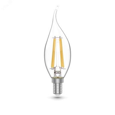 Лампа светодиодная филаментная LED 5.5 Вт 530 Лм 4100К E14 свеча белая промоупаковка (3 ламп1041126T