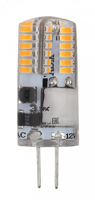 Лампа светодиодная LED-JC-2 5W-12V-SLC-840-G4 (диод  капсула  2 5Вт  нейтр  G4) (20/500/24500) ЭРА (
