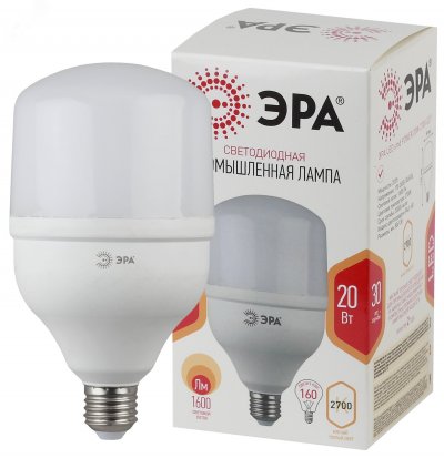 Лампа светодиодная LED POWER T80-20W-2700-E27 (диод  колок  20Вт  тепл  E27) (40/600) (40/1280) ЭРА