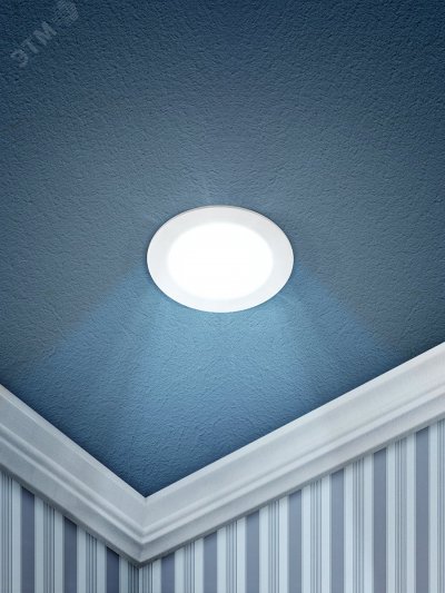 LED 1-6-6K Точечные светильники ЭРА светодиодный круглый LED 6W  220V 6500K (Б0019831)