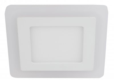 LED 4-9 BL Точечные светильники ЭРА светодиодный квадратный c cиней подсветкой LED 9W  540LM 220V 40