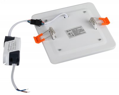 LED 4-9 BL Точечные светильники ЭРА светодиодный квадратный c cиней подсветкой LED 9W  540LM 220V 40