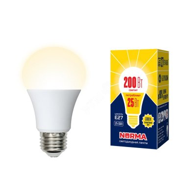 LED-A70-25W/3000K/E27/FR/NR Лампа светодиодная. Форма ''A'', матовая. Серия Norma. Теплый белый свет