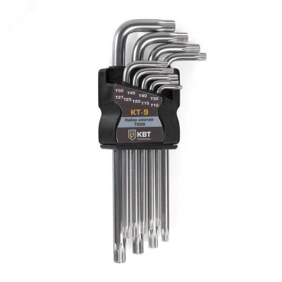 Набор ключей TORX серия KBT-PROFESSIONAL. 9 шт. КТ