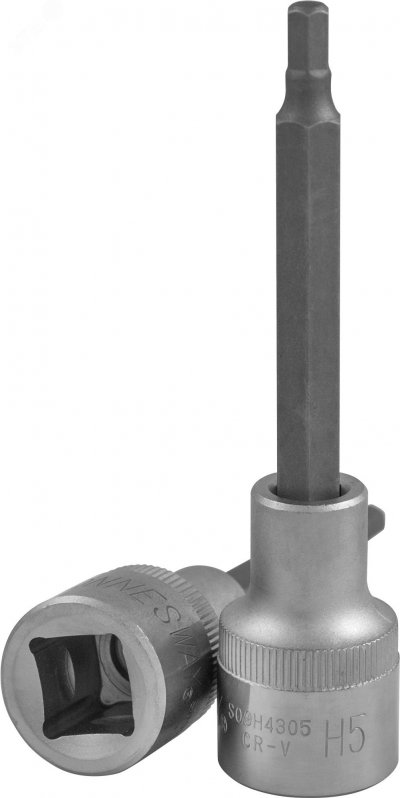 Насадка торцевая 1/2''DR с вставкой-битой шестигранной, H4, 100 мм