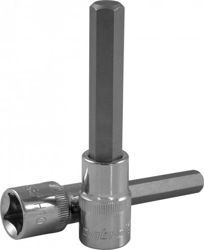 Насадка торцевая 1/2''DR с вставкой-битой шестигранной, Н14, 100 мм