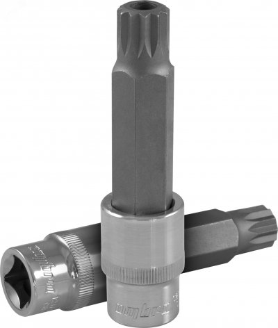 Насадка торцевая 1/2''DR с вставкой-битой TAMPERPROOF SPLINE, M16H, 100 мм