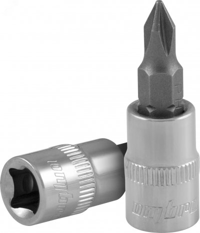 Насадка торцевая 1/4''DR с вставкой-битой крестовой, РН2