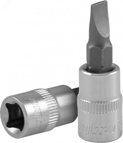 Насадка торцевая 1/4''DR с вставкой-битой шлицевой, SL5.5