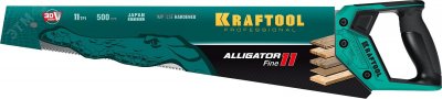Ножовка для точного реза ''Alligator Fine 11'', 500 мм, 11 TPI 3D зуб