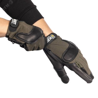 Перчатки монтажника из натуральной кожи С-46XL