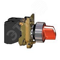 Переключатель 22мм 24В красный С подсветка (XB4BK124B5)