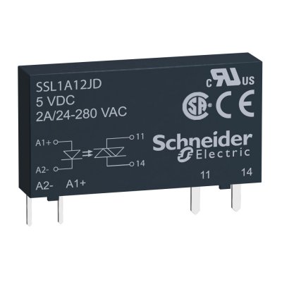 Реле твердотельное 1 фаза 2А 24-280В DC