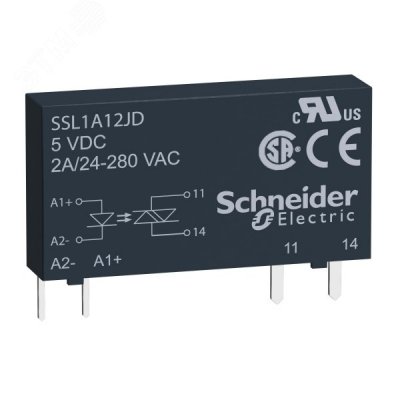 Реле твердотельное 1 фаза 2А 24-280В DC