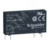 Реле твердотельное 1 фаза 2А 24-280В DC