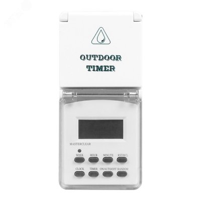 Розетка с таймером (недельная) электронная IP44 16А 3500W ТМ23