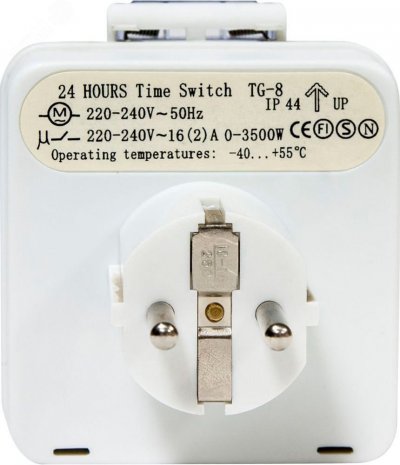Розетка с таймером (суточная) механическая IP44 16А 3500W Feron