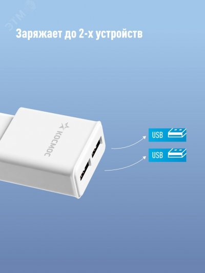 Сетовое зарядное устройство для смартфонов 2 USB 12Вт