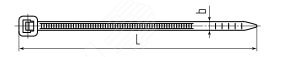 Стяжки нейлоновые КСС 5х300 (б) (100шт.) (Fortisflex) (49404)