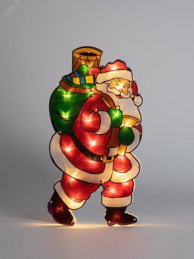 Светодиодная новогодняя фигура Дед Мороз 2, 24*45см, 20 LED, 3*AAA, IP20 ENGDS-16 ЭРА