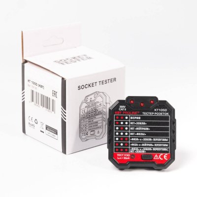 Тестер розеток и УЗО KT 105D PROLINE